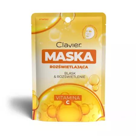 CLAVIER Maska rozświetlająca na twarz - witamina C