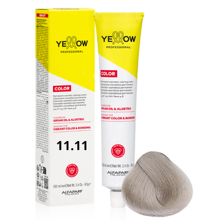 ALFAPARF YELLOW Farba do włosów 11.11 - Super rozjaśniający intensywny popielaty blond - 100ml