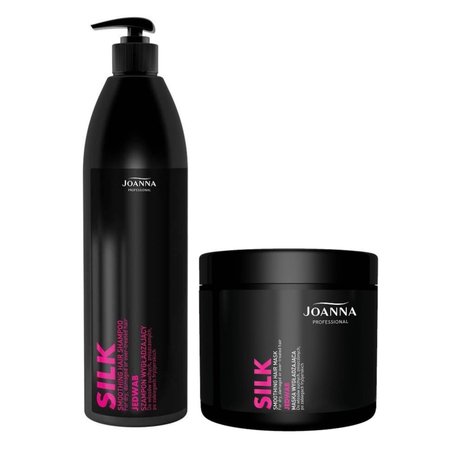 JOANNA Zestaw wygładzający do włosów SILK 1000ml + 500g