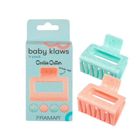 FRAMAR Klipsy do włosów Baby Klaws COOKIE CUTTER - 4 sztuki - CL-BK-CUT