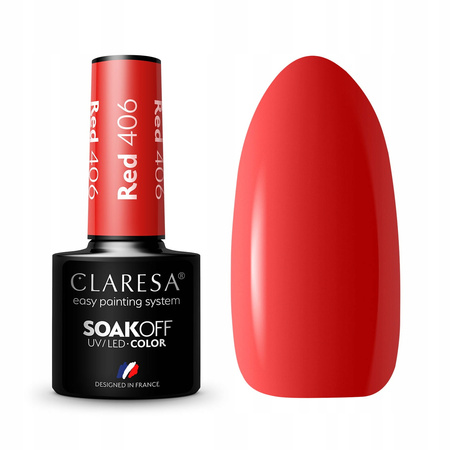 CLARESA Lakier hybrydowy Red 406 - 5g