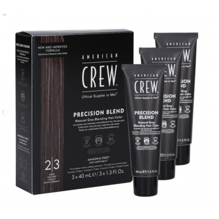 AMERICAN CREW Odsiwiacz dla mężczyzn do włosów i brody Dark - Ciemny - 2-3 - 3x40ml