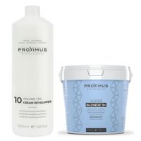 PROXIMUS Zestaw Rozjaśniacz do włosów SUPER BLONDE 9+ + Emulsja utleniająca oxydant 3%