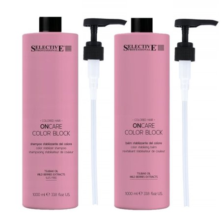 SELECTIVE Zestaw Szampon + Odżywka do włosów farbowanych  COLOR BLOCK 2x1000ml