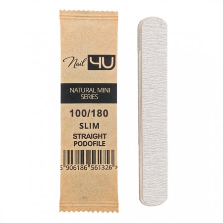 NAIL4U Pilnik do paznokci MINI Podofile PROSTY SLIM STRAIGHT 100/180 - 1 sztuka