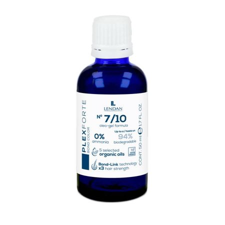 LENDAN Farba do włosów BOND COLOR Plex Forte 7/10 Średni Popielaty Blond - 50ml
