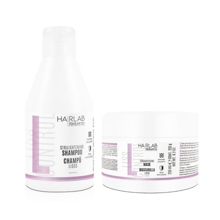 SALERM HAIRLAB Zestaw prostujący włosy LISS CONTROL Szampon Maska 300+250