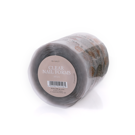 PB NAILS Transparentne formy szablony do paznokci - 300 sztuk