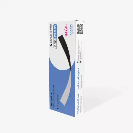 STALEKS Wymienne pilniki białe dwustronne Mix EXPERT 22 100/180 - 50 sztuk - DFCEMix-22-100/180