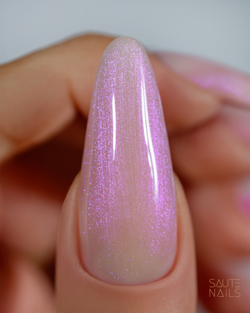SAUTE NAILS Top hybrydowy PINK PEARL TOP NO WIPE - 8ml
