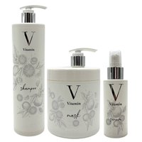 PROFIS Szampon + Maska + Serum do włosów VITAMIN 2x1000ml + 100ml