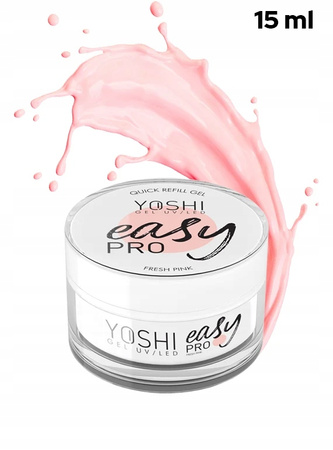 YOSHI Żel budujący Easy PRO - Fresh Pink - 15ml