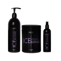 PROFIS Zestaw do włosów blond ICE - 2x1000ml + 250ml