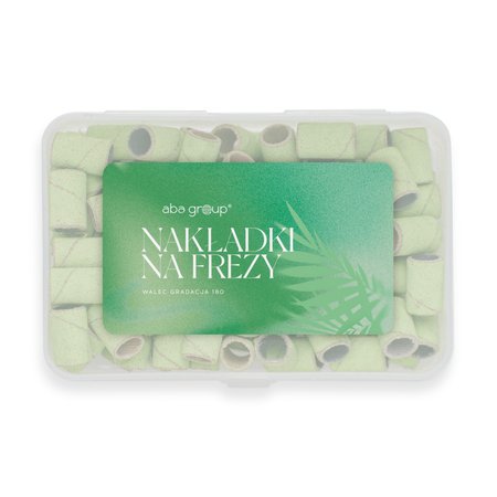 ABA GROUP Nakładki na frezy WALEC gradacja #180 - 100 sztuk - ZIELONE