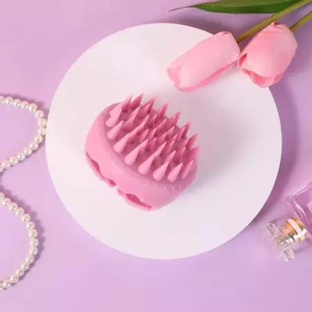 SISTER YOUNG Szczotka do masażu i mycia głowy AURA - PINK