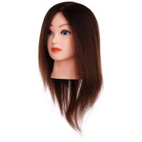 PONIK'S Główka fryzjerska treningowa damska 100% naturalny włos zwierzęcy 35cm - GL010