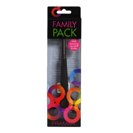 FRAMAR Zestaw pędzli do koloryzacji FAMILY PACK Czarne 3 sztuki - HB-FP-BLK