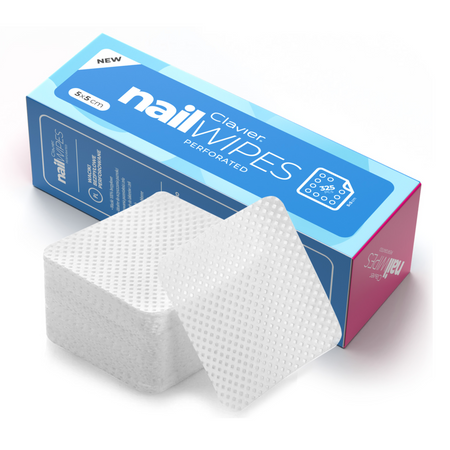 CLAVIER Waciki bezpyłowe perforowane do paznokci Nail Wipes 5x5 cm – 325 sztuk