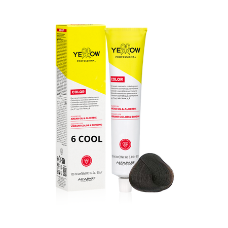 ALFAPARF YELLOW Farba do włosów 6 COOL - Chłodny ciemny naturalny blond - 100ml - NOWA