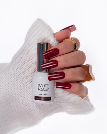 SAUTE NAILS Lakier hybrydowy S328 CHERRY LAQUER - 8ml