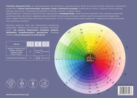 PROXIMUS Farba do włosów SUPREME COLOR NANOTECHNOLOGY - 10,28