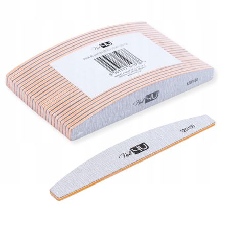 Nail4U Pilnik basic NAKED ŁÓDKA 120/150 - 25 szt.