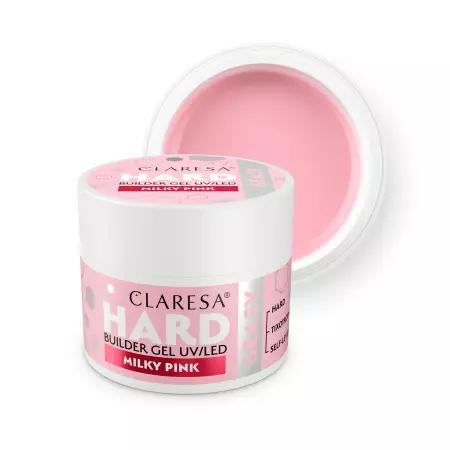 CLARESA Żel budujący do paznokci HARD&EASY - MILKY PINK - 45g - ŚREDNI