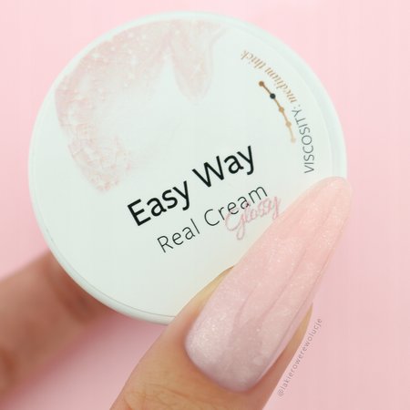 PB NAILS Żel budujący Easy Way - Real Cream Glossy - 50g - DUŻY