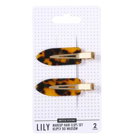 SISTER YOUNG Spinki do włosów LILY - DEEP LEOPARD PRINT - 2 sztuki