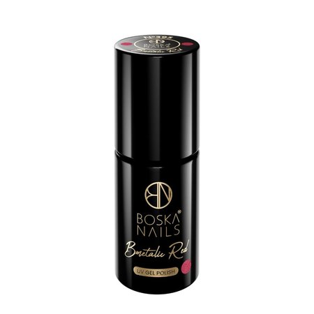 BOSKA NAILS Lakier hybrydowy BMetalic Red 395 - 6ml