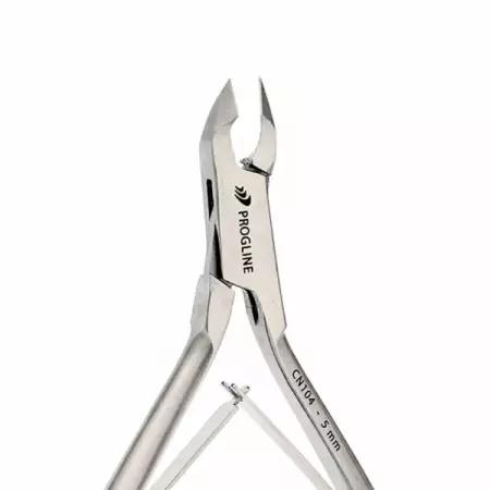 PROGLINE Profesjonalne cążki do skórek Srebrne CN104 - 5 mm