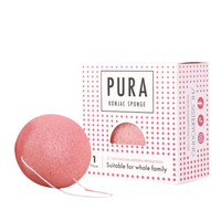SISTER YOUNG Gąbka do mycia twarzy PURA Konjac Pink/Różowa - 1 sztuka