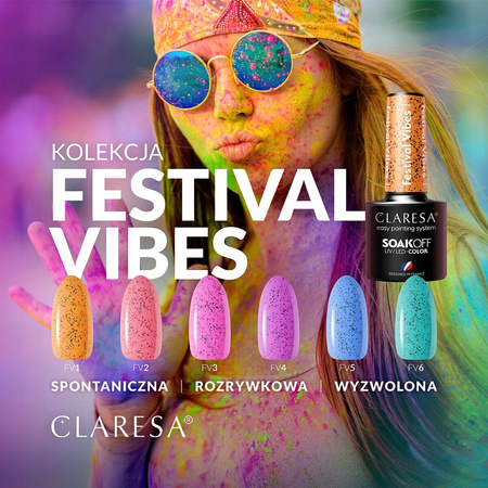 CLARESA Lakier hybrydowy FESTIVAL VIBES 4 - 5g