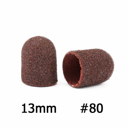 ALLEMED Kapturki FABRIC PODO Brązowe, 13 mm #80 - 10 sztuk