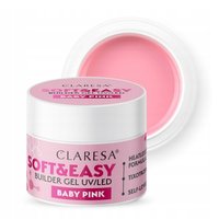 CLARESA Żel budujący do paznokci Soft&Easy BABY PINK - 90g - DUŻY