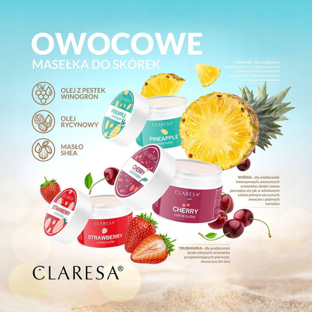 CLARESA Masełko do skórek i paznokci PINEAPPLE - 13g