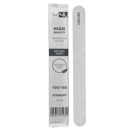 Nail4U Pilnik do paznokci PROSTY (STRAIGHT) 100/180 - SLIM - 1 sztuka