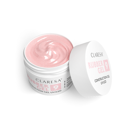 CLARESA Żel budujący do paznokci RUBBER GEL 9 - 45g - ŚREDNI