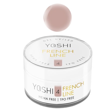 YOSHI Żel budujący samopoziomujący French Line No 4 - 15ml - MAŁY