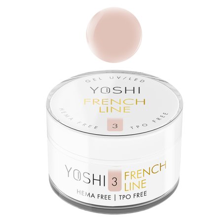 YOSHI Żel budujący samopoziomujący French Line No 3 - 15ml - MAŁY