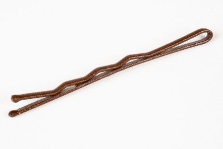 IZA Wsuwki do włosów dwie kulki BRĄZOWE MATOWE 6cm - 100 sztuk