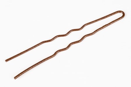 IZA Kokówki do włosów karbowane 65 mm BRĄZOWE MATOWE - 20 sztuk