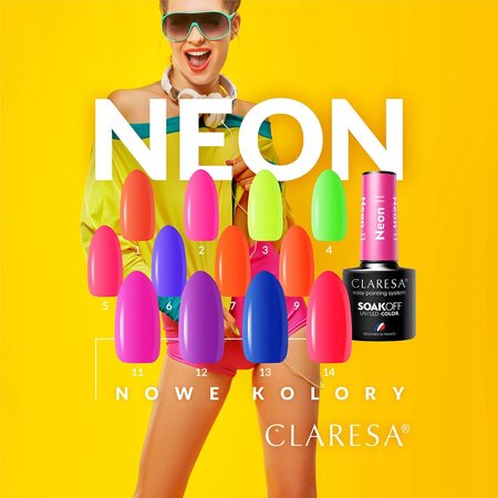 CLARESA Lakier hybrydowy NEON 12 - 5g