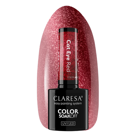 CLARESA Lakier hybrydowy Cat Eye RED - 5g