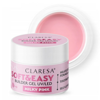 CLARESA Żel budujący do paznokci Soft&Easy MILKY PINK - 12g