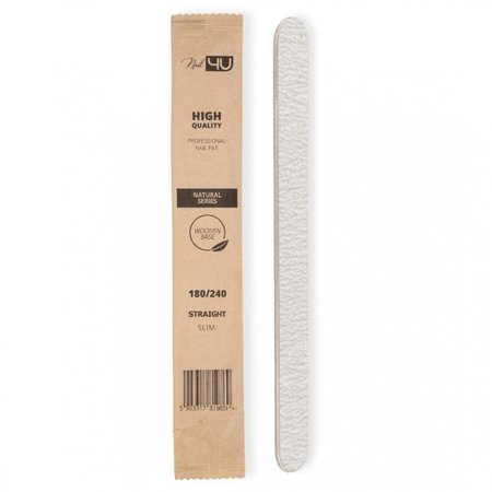Nail4U Pilnik do paznokci PROSTY (STRAIGHT) 180/240 - SLIM - 1 sztuka