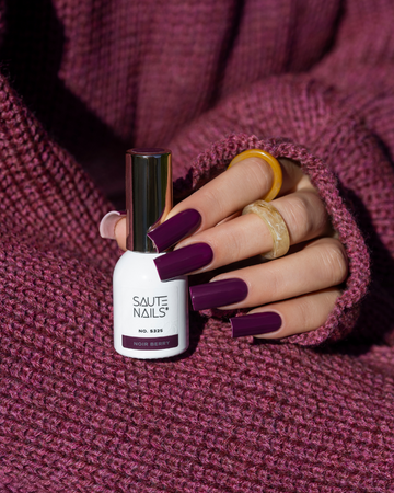 SAUTE NAILS Lakier hybrydowy S325 NOIR BERRY - 8ml