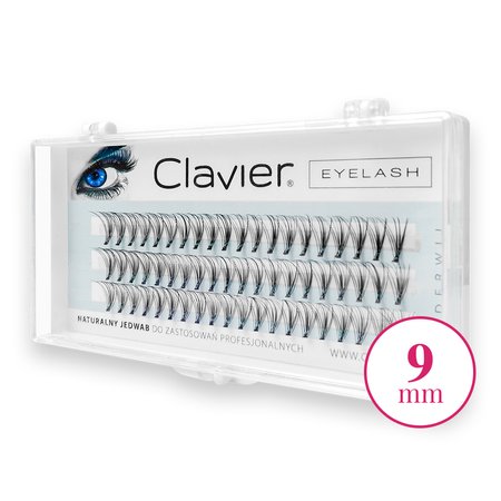 CLAVIER Rzęsy kępki jedwabne naturalne - Classic 9mm