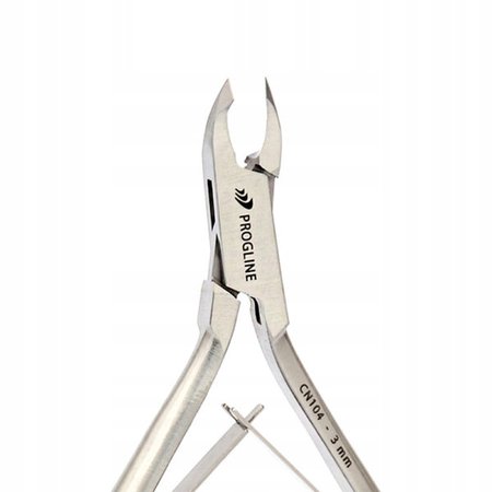 PROGLINE Profesjonalne cążki do skórek Srebrne CN104 - 3mm