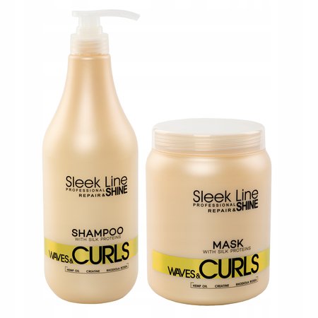 STAPIZ Zestaw do włosów kręconych WAVES&CURLS 2x1000ml